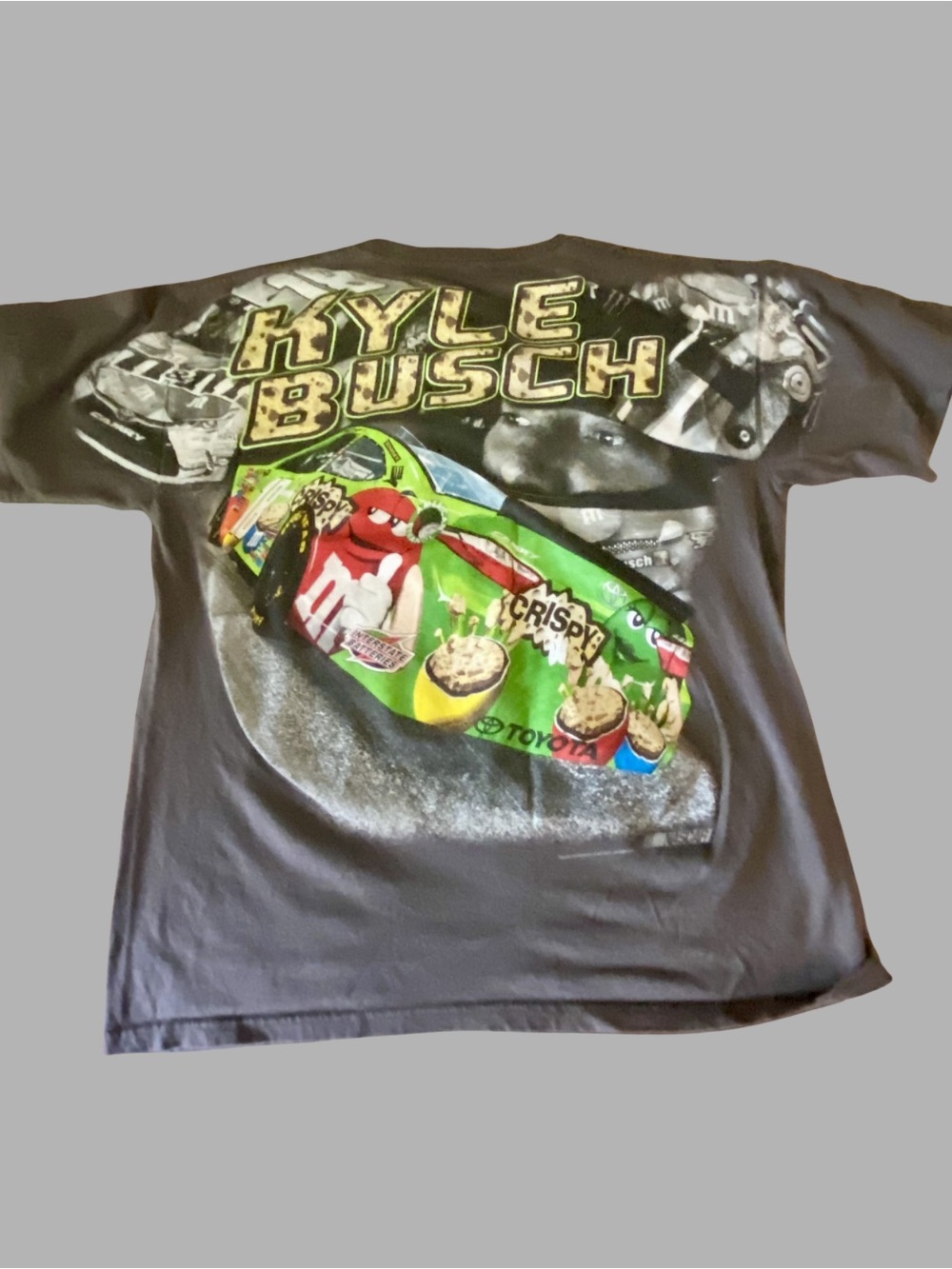 Vintage AOP Kyle Busch M&M's Racing NASCAR Tee, Sz L - Picture 2 of 3